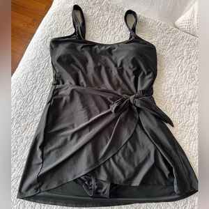 Side tie swim dress